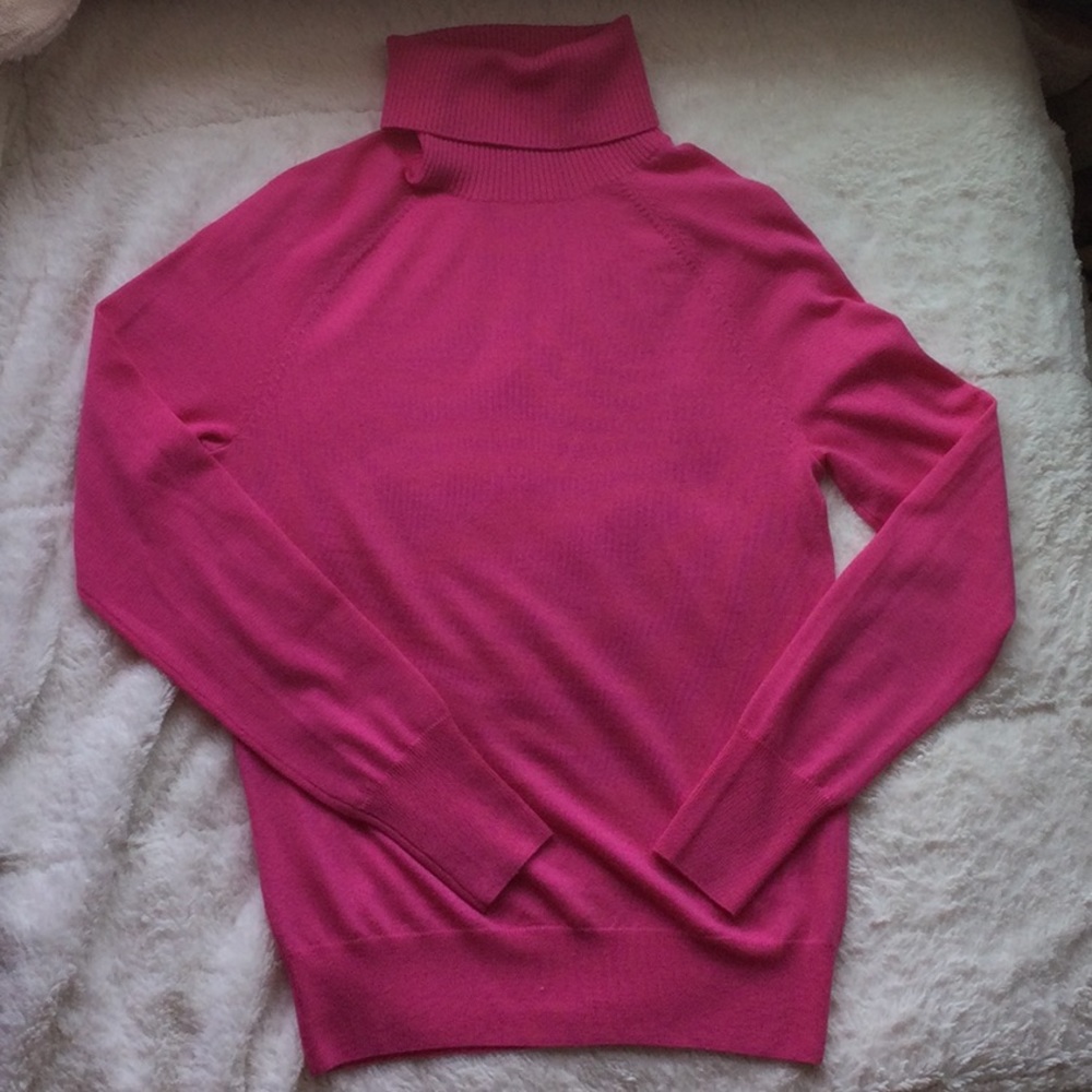 JCrew Pink Turtleneck Sweater